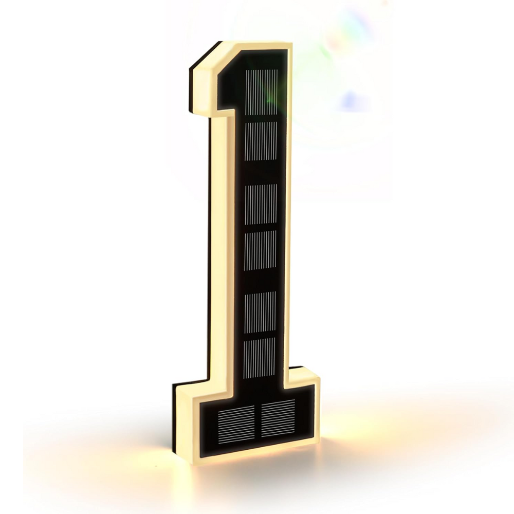 Solar-Illuminated Address Display