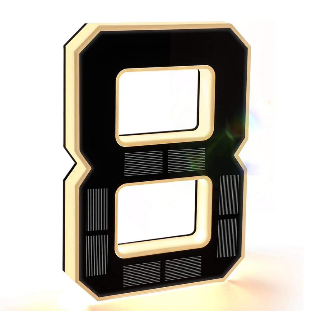 Solar-Illuminated Address Display