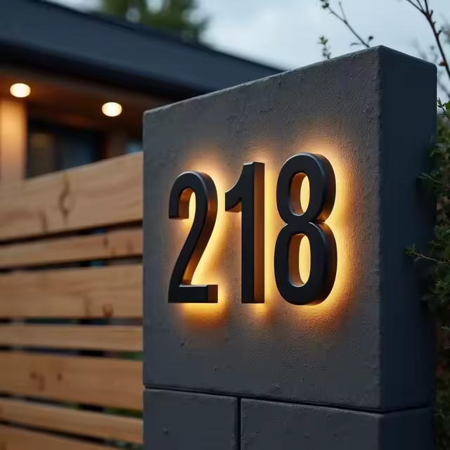 Solar-Illuminated Address Display