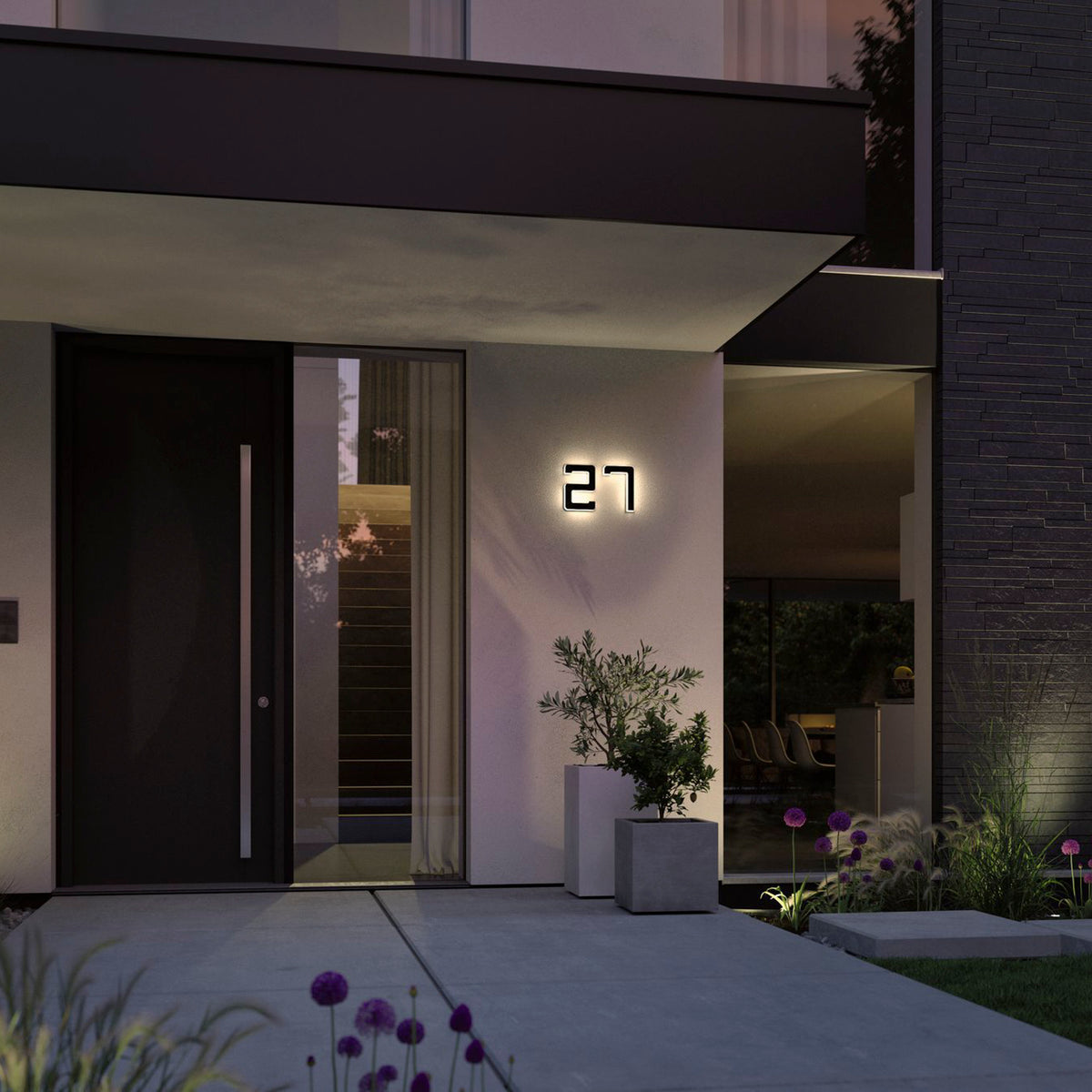 Solar-Illuminated Address Display