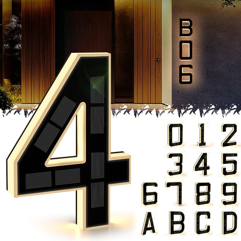 Solar-Illuminated Address Display