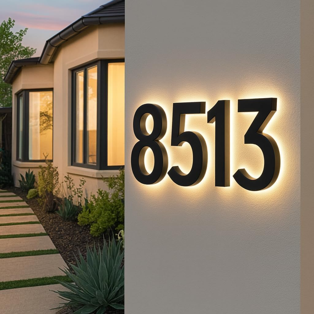 Solar-Illuminated Address Display