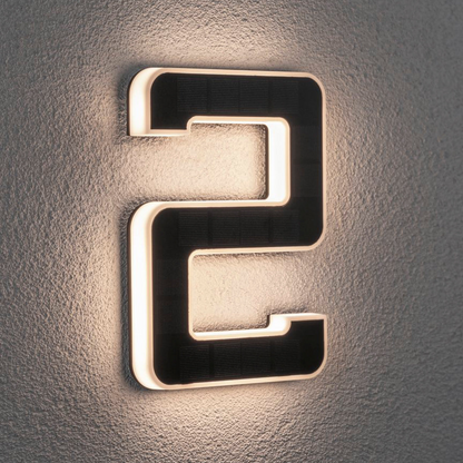 Solar-Illuminated Address Display